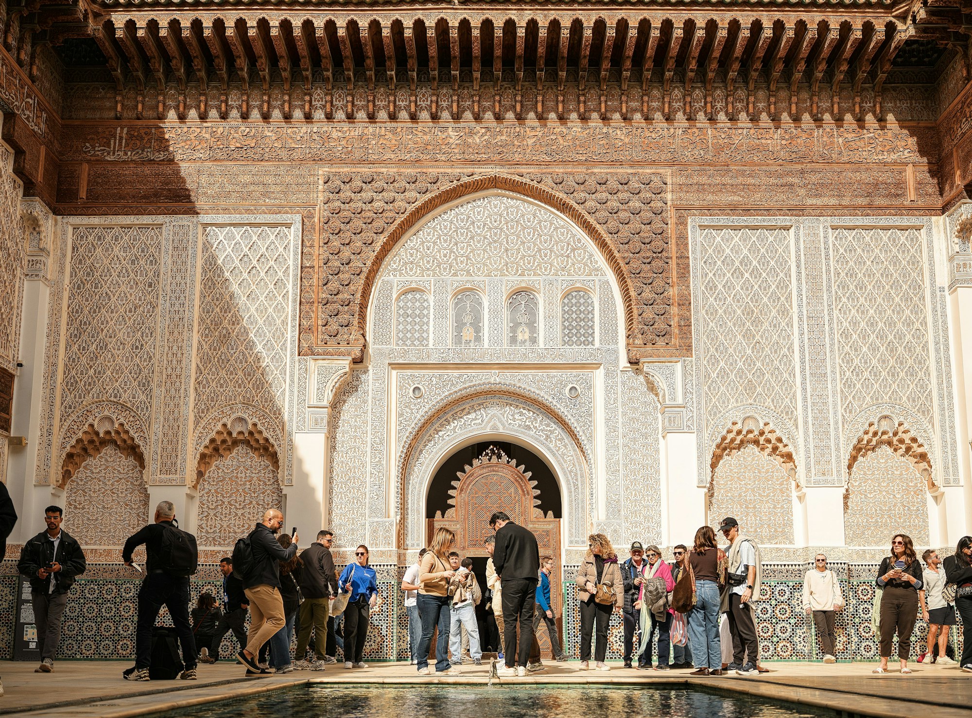 Cour et zelliges du palais de la Bahia à Marrakech
